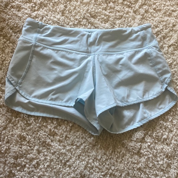 lululemon athletica Pants - Lululemon Speed Shorts, size 4, baby blue.